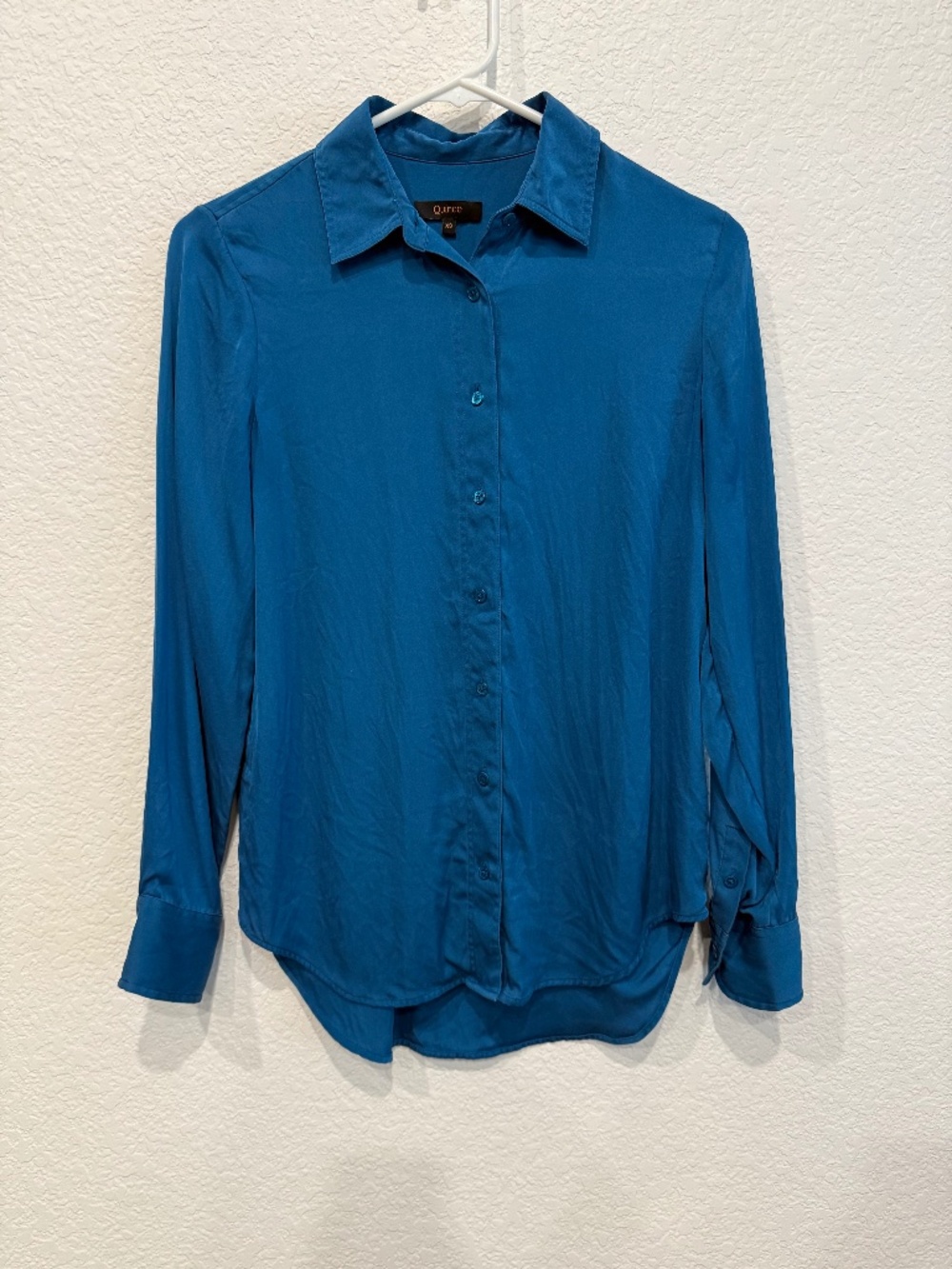 Quince Washable Stretch Silk Blouse - Discontinued Color Celestial - Women’s XS